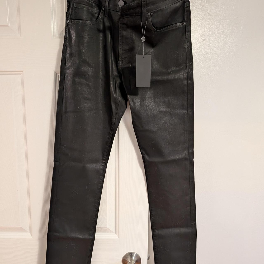 Monfrere Greyson Coated Noir Men's Skinny Jeans Size 31 (Additional Pair)